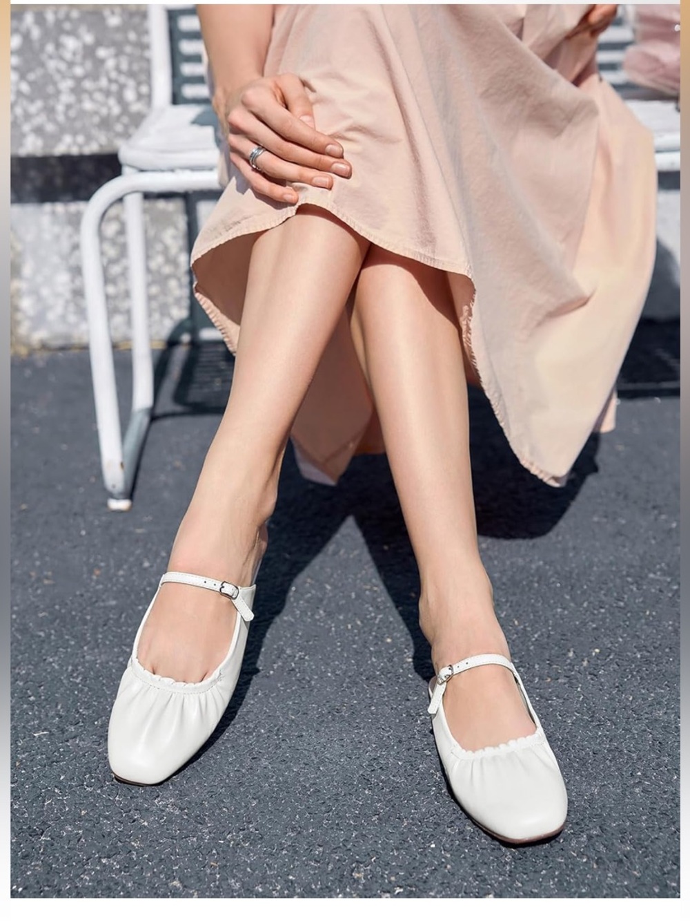 Amazon Cottagecore White Mary Jane Ballet Flats | Soft Girl Fairycore Shoes🤍✨
